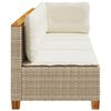 vidaXL Garden Sofa Set of 3 Beige
