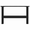 vidaXL Coffee Table Leg Set of 2 Black Powder-coated steel