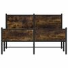 vidaXL Bed Frame Smoked Oak Steel King Size Bed Frame Rectangular