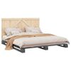 vidaXL Bed Frame Grey Solid pine wood 78.7 x 78.7 in Durable Bed Frame
