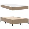 vidaXL Bed Frame with Mattress Cappuccino 47.24 x 78.74 in Fabric