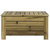 vidaXL Garden Footstool Leaf Impregnated Pine Wood 24.4 x 25.0 x 12.6 in