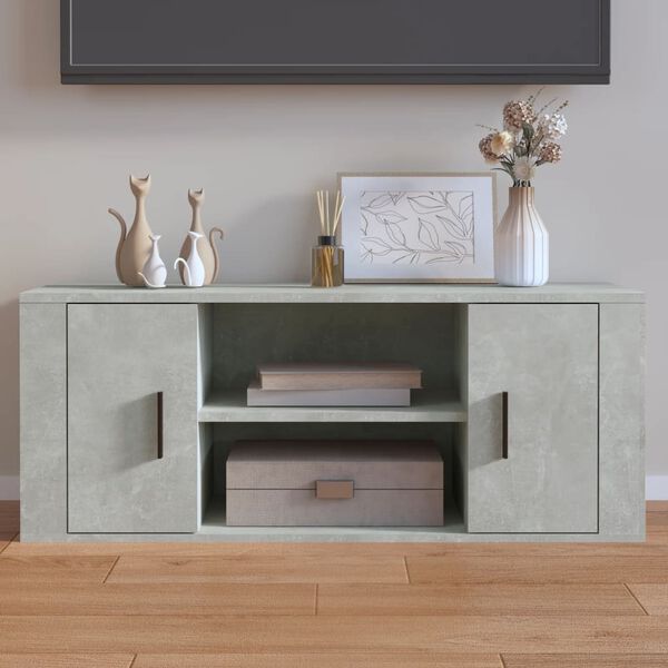 vidaXL TV Cabinet Concrete Grey Engineered Wood Medium-sized Cabinet