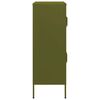 vidaXL Storage Cabinet Olive Green Steel Medium Stylish Storage