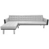 vidaXL Corner Sofa Bed Fabric 85.8"x61"x27.2" Black and Gray