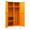 vidaXL Wardrobe Mustard Yellow Steel Large Levelers Wardrobe