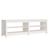vidaXL Shoe Bench White 63.0x14.4x19.7" Solid Wood Pine