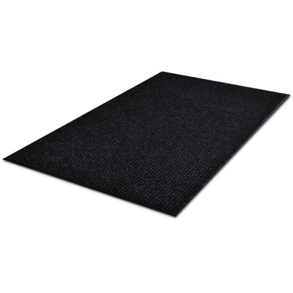 vidaXL Doormat Black PVC Large Door Mat Rectangular Contemporary