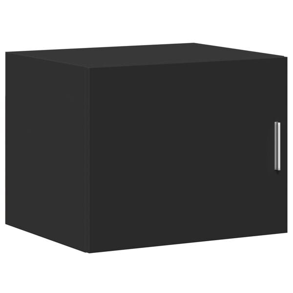 vidaXL Wall Cabinet Black Engineered wood Compact Wall Cabinet