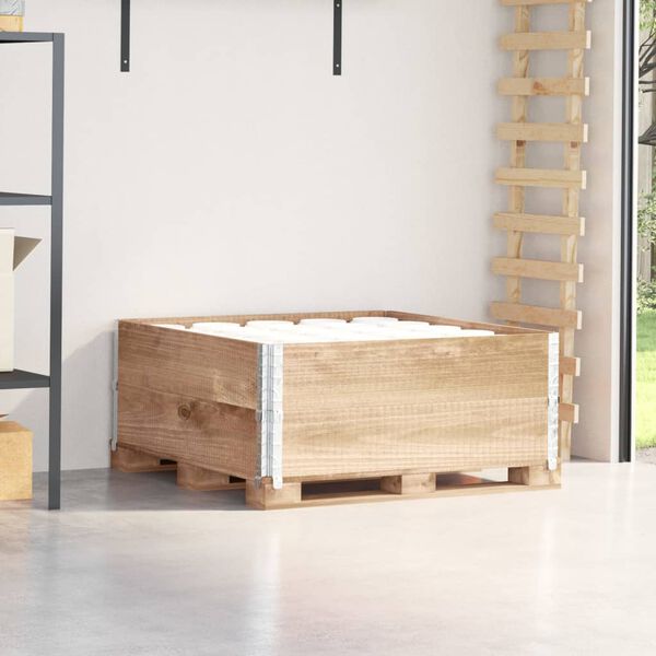 vidaXL Pallet Collars 2 pcs 39.4x39.4" Solid Wood Pine