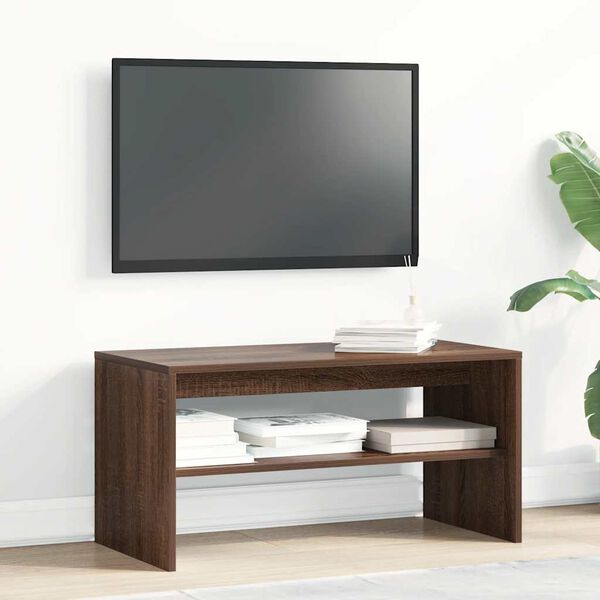 vidaXL TV Cabinet Brown Oak Engineered Wood Medium TV Cabinet