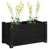 vidaXL Garden Planter Black Solid pinewood 23.6 x 12.2 x 12.2 in Durable
