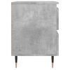 vidaXL Bedside Cabinet Concrete Grey Engineered wood, iron Medium