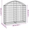 vidaXL Gabion Basket Silver Galvanized iron Medium Durable