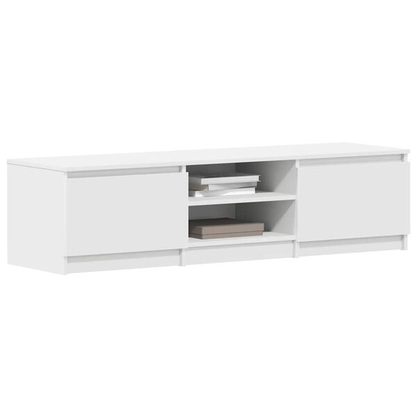 vidaXL TV Cabinet White Engineered Wood TV Cabinet Rectangular