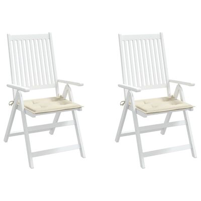 vidaXL Garden Chair Cushions 2 pcs Cream 19.7"x19.7"x1.2" Oxford Fabric
