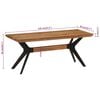 vidaXL Dining Bench Natural Wood Solid Acacia Wood Medium Durable