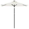 vidaXL Garden Parasol White Fabric (100% polyester), steel Large