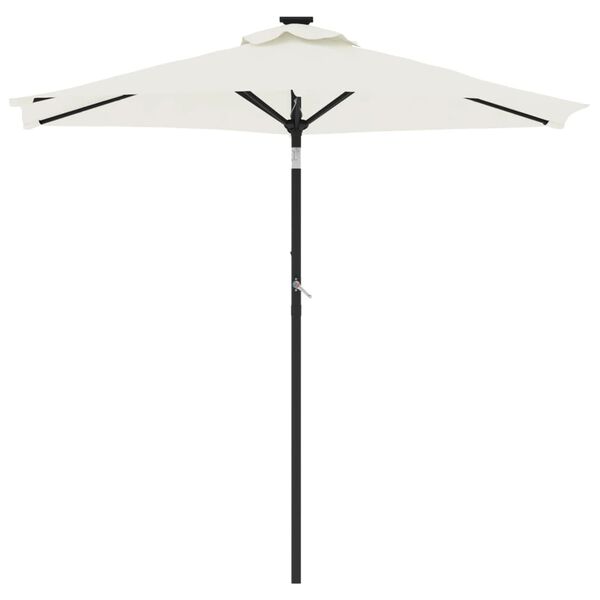 vidaXL Garden Parasol White Fabric (100% polyester), steel Large