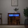 vidaXL Sideboard with LED Lights Smoked Oak 31.5"x13.8"x29.5"