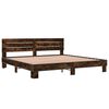 vidaXL Bed Frame Smoked Oak Engineered wood Super King Durable