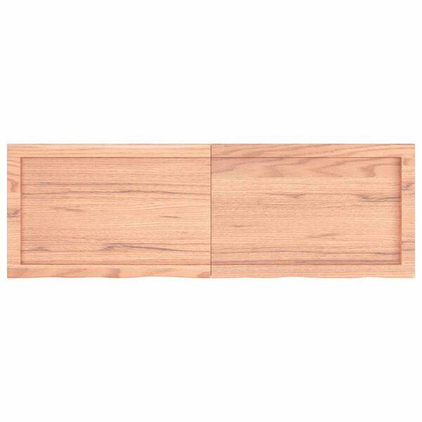 vidaXL Bathroom Countertop Light Brown 47.2"x15.7"x(0.8"-1.6") Treated Solid Wood