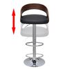 vidaXL Bar Stool Set of 2 Black, Brown