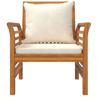 vidaXL 5 Piece Patio Lounge Set with Cushions Solid Wood Acacia