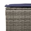 vidaXL Garden Sofa Set Grey, Navy blue PE rattan and powder-coated steel