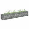 vidaXL Gabion Raised Bed Silver Galvanized Steel Large Heavy Duty