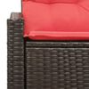 vidaXL Garden Sofa Brown 123 x 62 x 69cm poly rattan