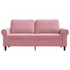vidaXL 2-seater Sofa Pink Velvet, Metal, Foam Standard Staple Piece
