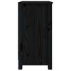 vidaXL Book Cabinet Black Solid pine wood Compact Book Cabinet