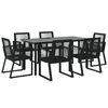 vidaXL Garden Dining Set Black