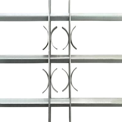 vidaXL Adjustable Security Grille for Windows with 3 Crossbars 39.4"-59.1"