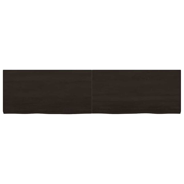 vidaXL Bathroom Countertop Dark Brown 63.0 x 15.7 x (0.8-1.6) " Treated Solid Wood