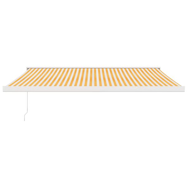 vidaXL Retractable Awning Yellow and White
