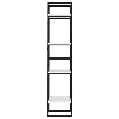vidaXL 4-Tier Book Cabinet White 15.7"x11.8"x55.1" Chipboard