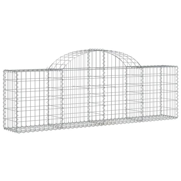vidaXL Gabion Basket Set of 14 Silver Galvanized iron Large