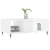 vidaXL Coffee Table High gloss white Engineered wood, metal Medium