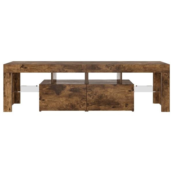 vidaXL TV Cabinet Smoked Oak Engineered Wood Large TV Cabinet