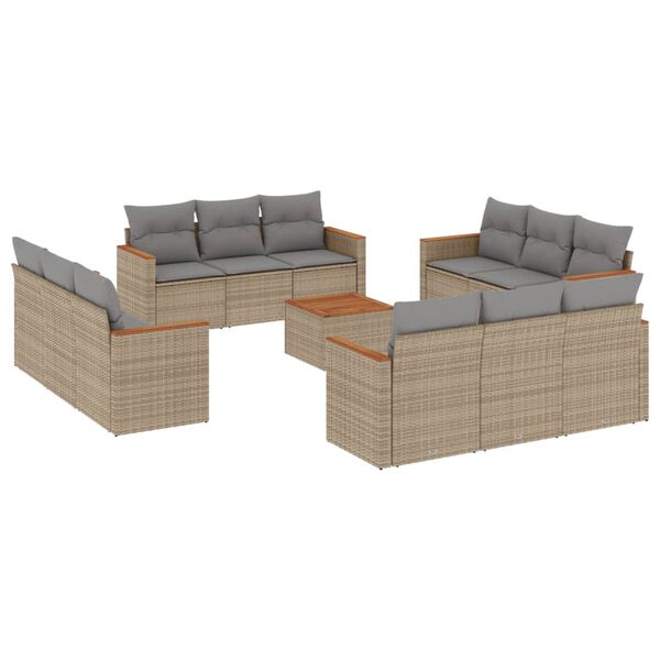 vidaXL Garden Sofa Set Beige