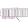 vidaXL Dog Gate Set of 4 White Poplar Wood Foldable Dog Gate