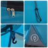 vidaXL Camping Tent Dome 3-Person Blue Quick Release