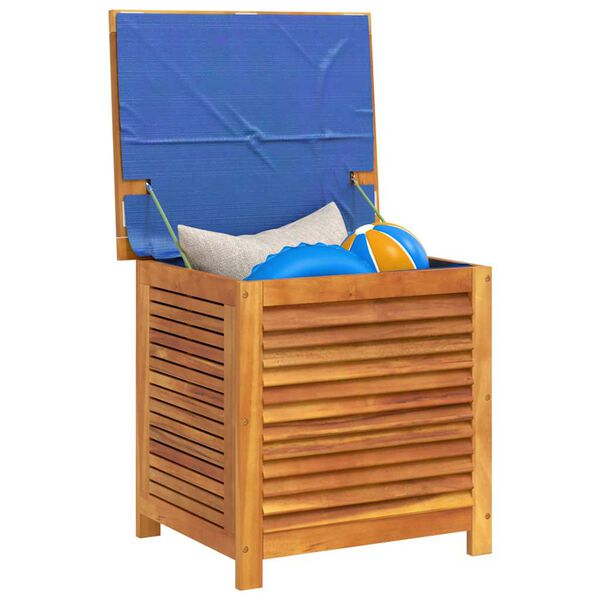 vidaXL Garden Storage Box Natural Wood Solid Acacia Wood, 100% PE (bag)