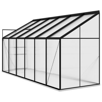 vidaXL Greenhouse Anthracite Aluminum 274.3 ft³