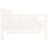 vidaXL Day Bed White Solid pine wood Single Convertible