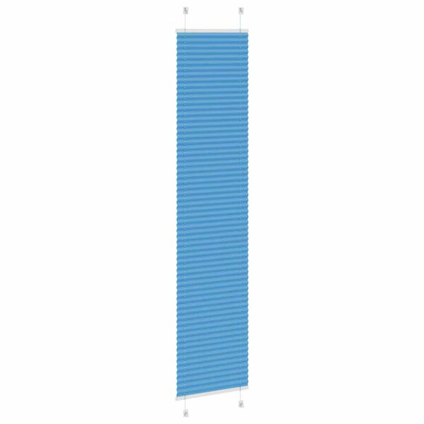 vidaXL Pleated Blind Blue Polyester 17.7 x 78.7 in Adjustable Armrests