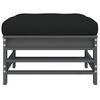 vidaXL Garden Footstool Grey and Black