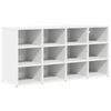 vidaXL Shoe Cabinet White 40.55 x 11.81 x 20.08 in Engineered Wood